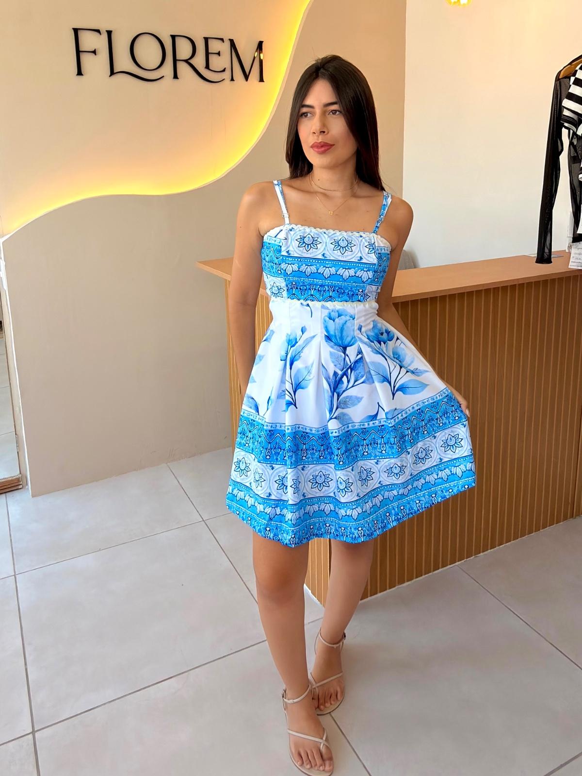 Vestido curto estampado